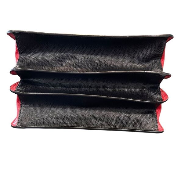 Prada Viola, Fuoco & Black Saffiano Leather Face Art Bag - Picture 10 of 11